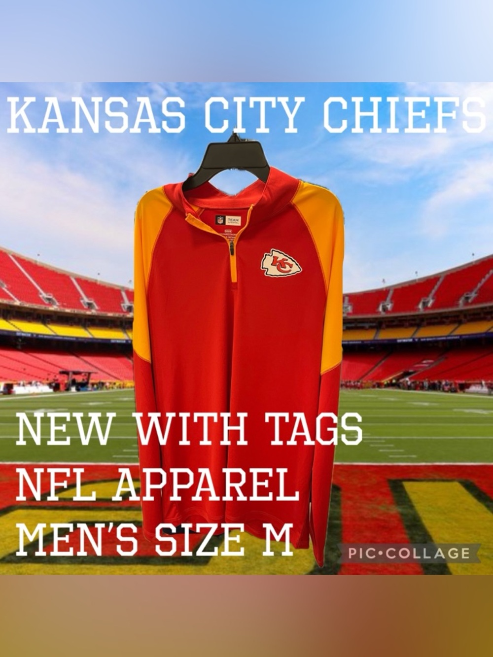 Mens Clothes Kansas City Chiefs NFL Team Apparel Size M NEW WITH TAGS
